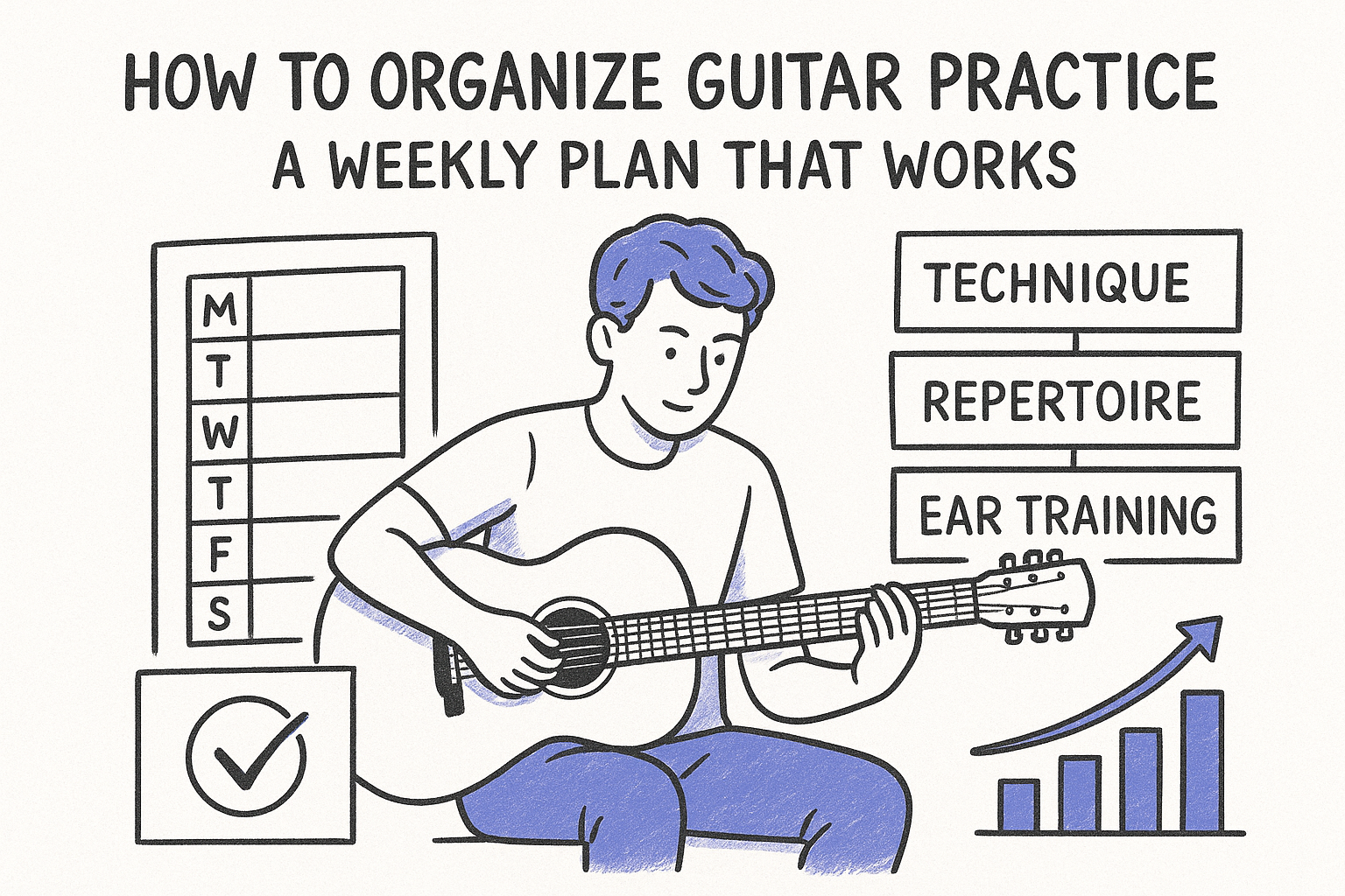 How To Organize Guitar Practice: A Weekly Plan That Works