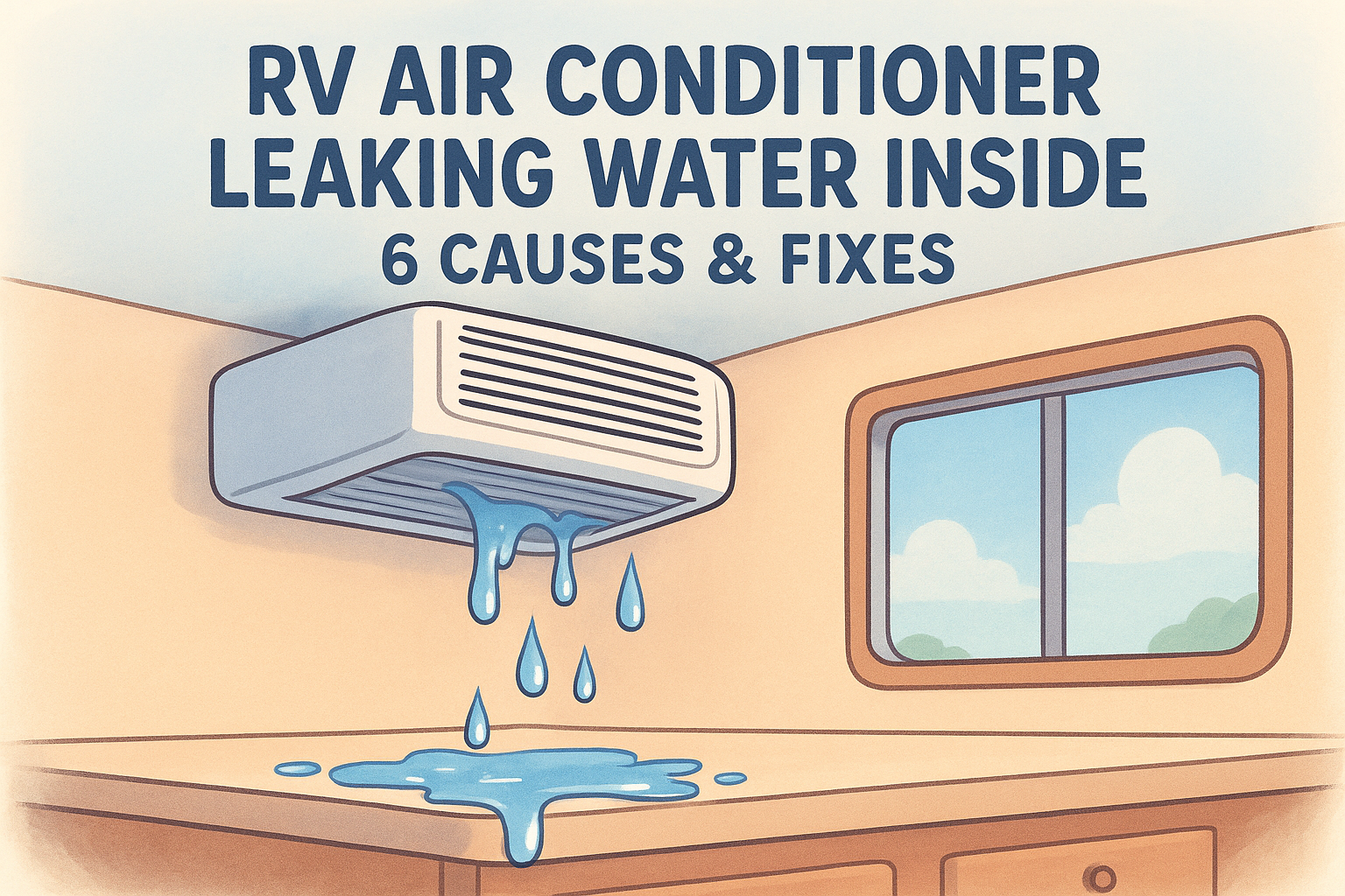 RV Air Conditioner Leaking Water Inside: 6 Causes & Fixes