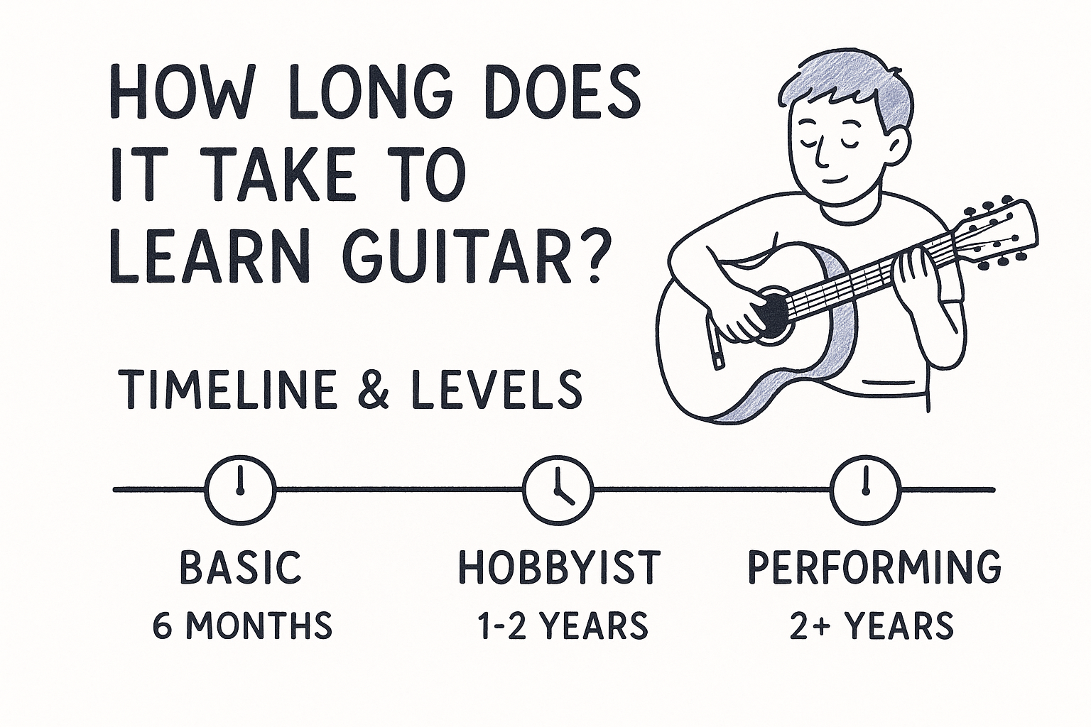 How Long Does It Take To Learn Guitar? Timeline & Levels