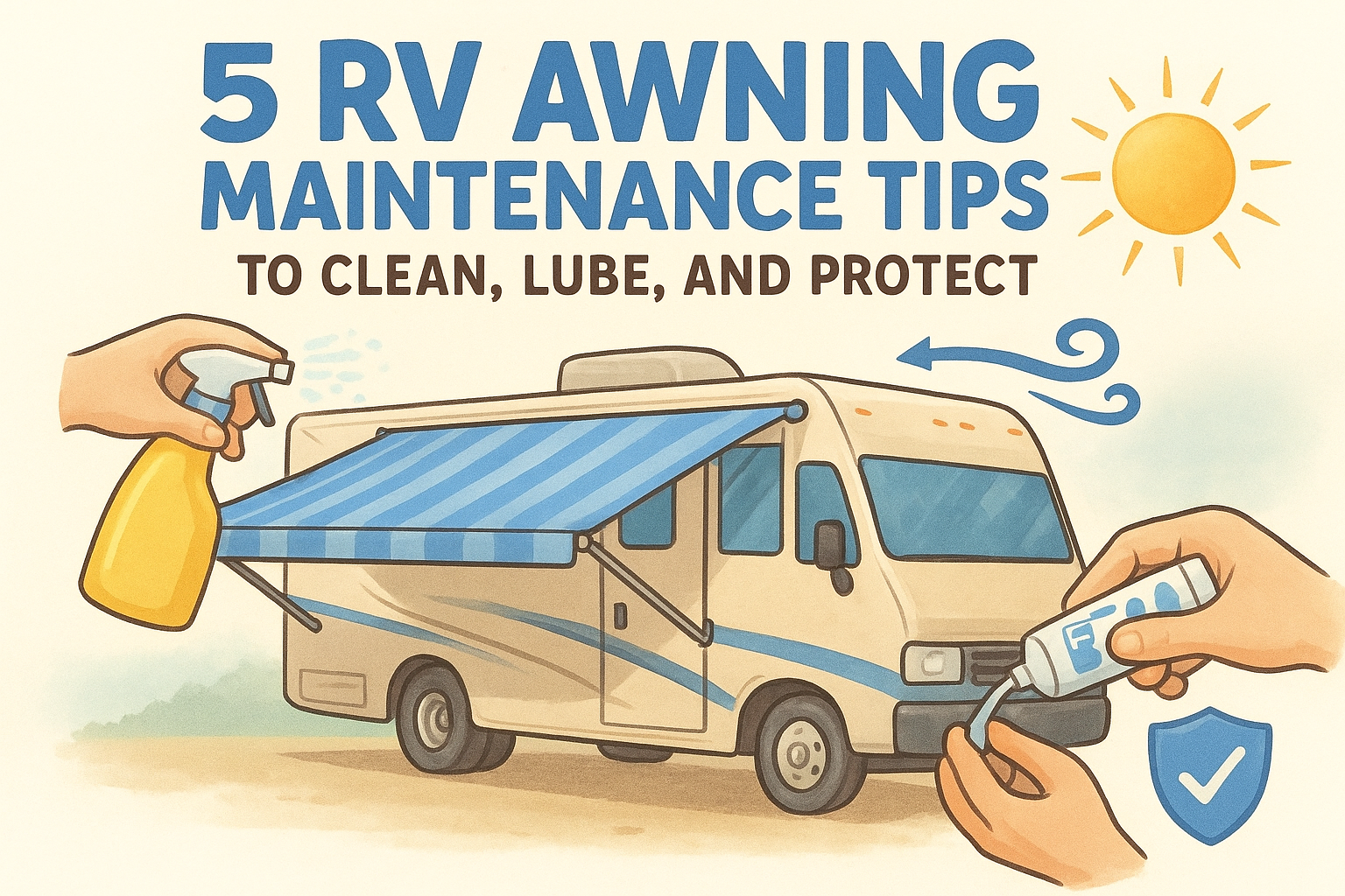 5 RV Awning Maintenance Tips to Clean, Lube, and Protect