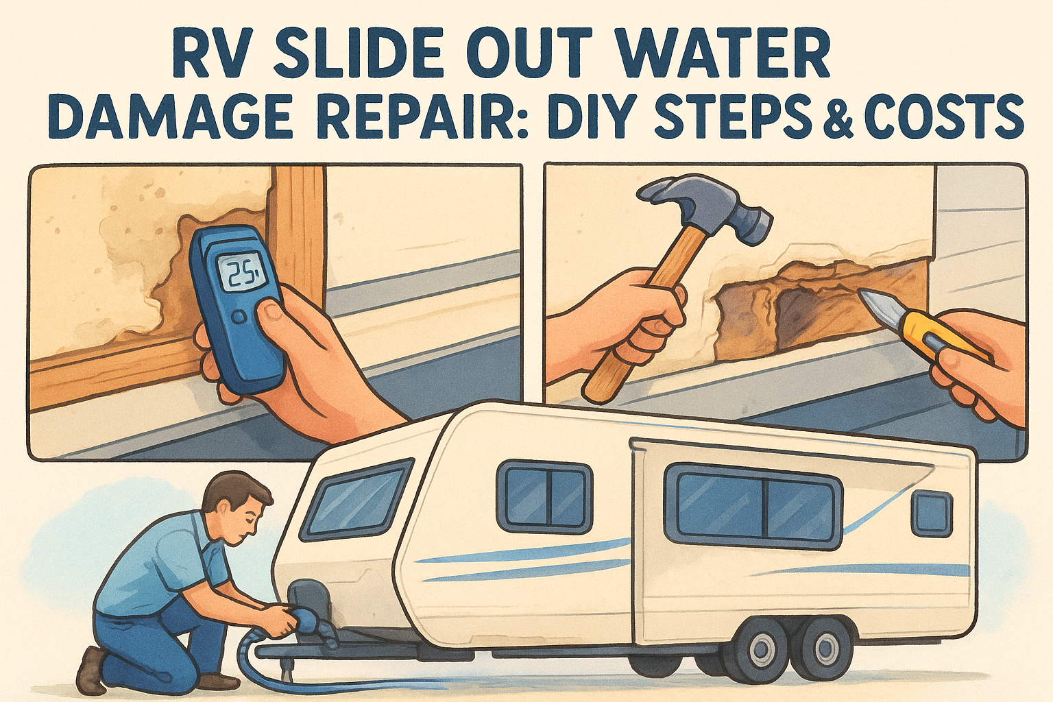 RV Slide Out Water Damage Repair: DIY Steps & Costs