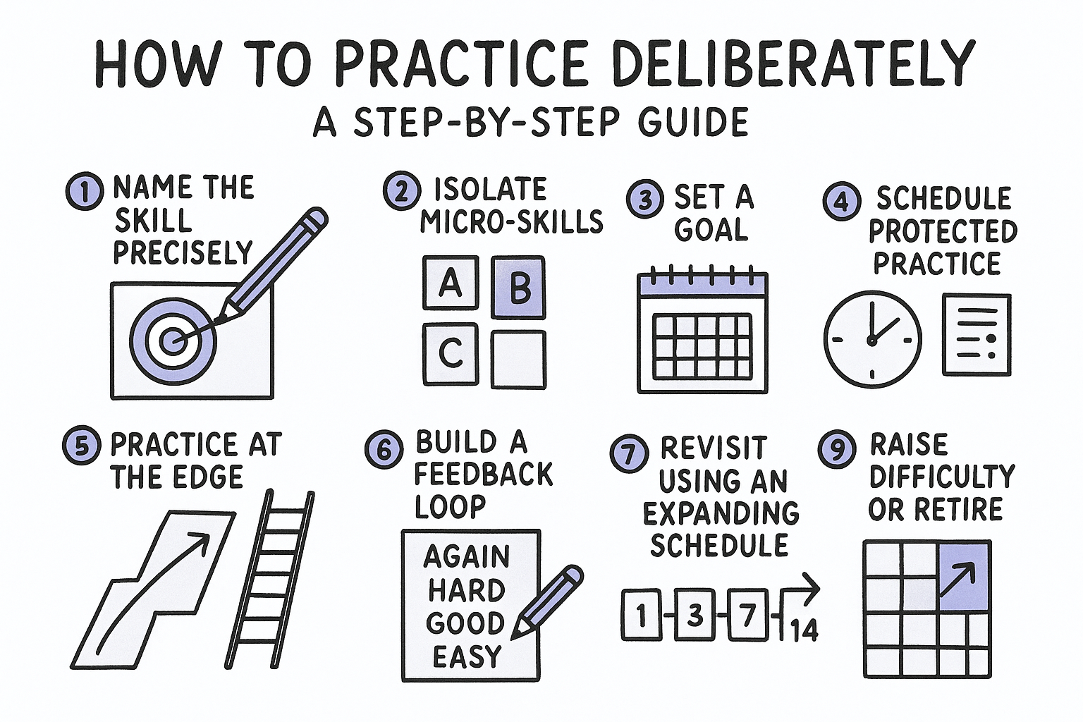 How to Practice Deliberately: A Step-by-Step Guide