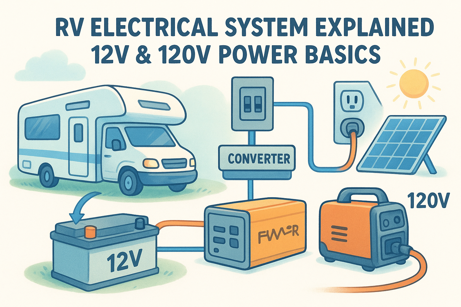 RV Electrical System Explained: 12V & 120V Power Basics