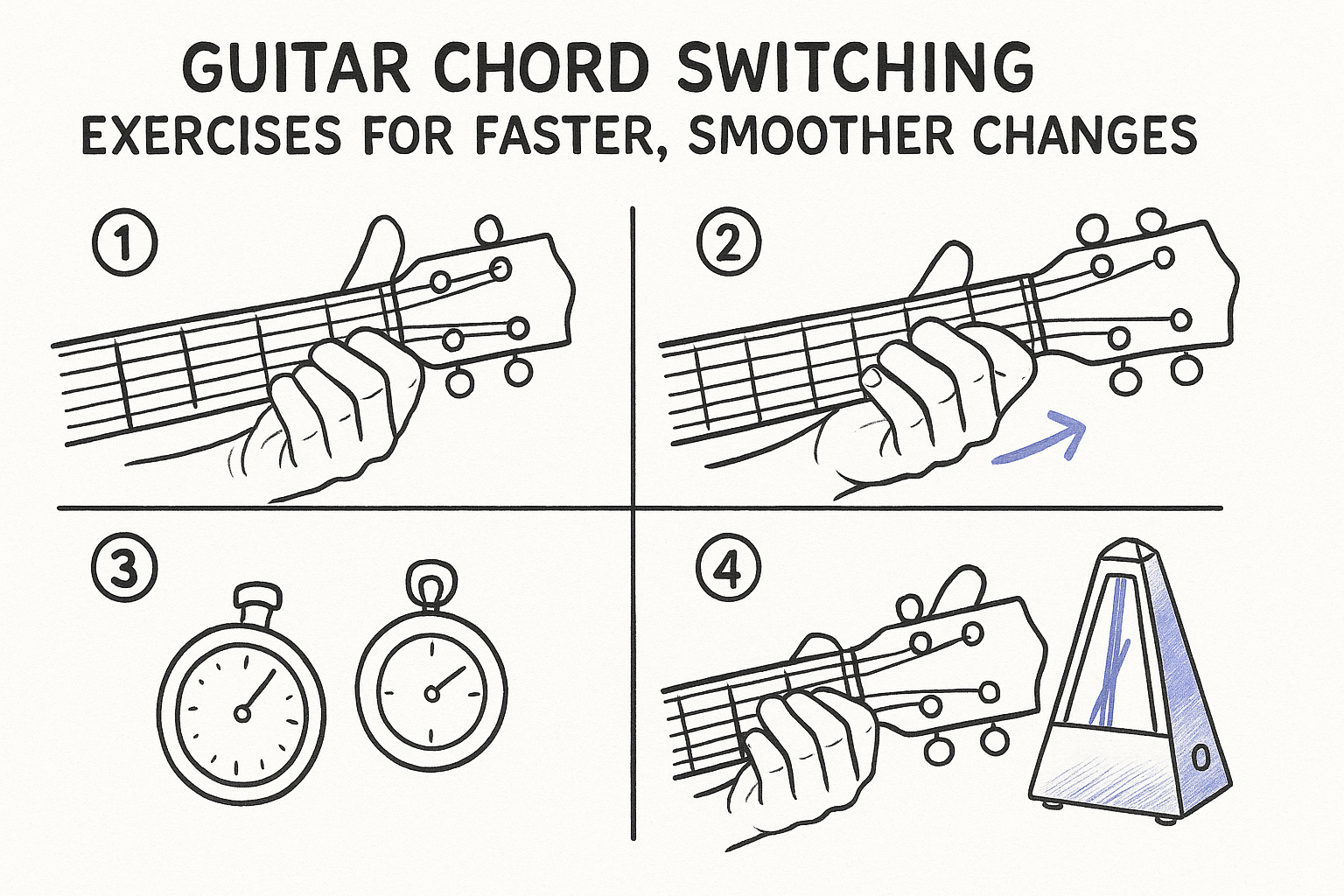 Guitar Chord Switching Exercises for Faster, Smoother Changes