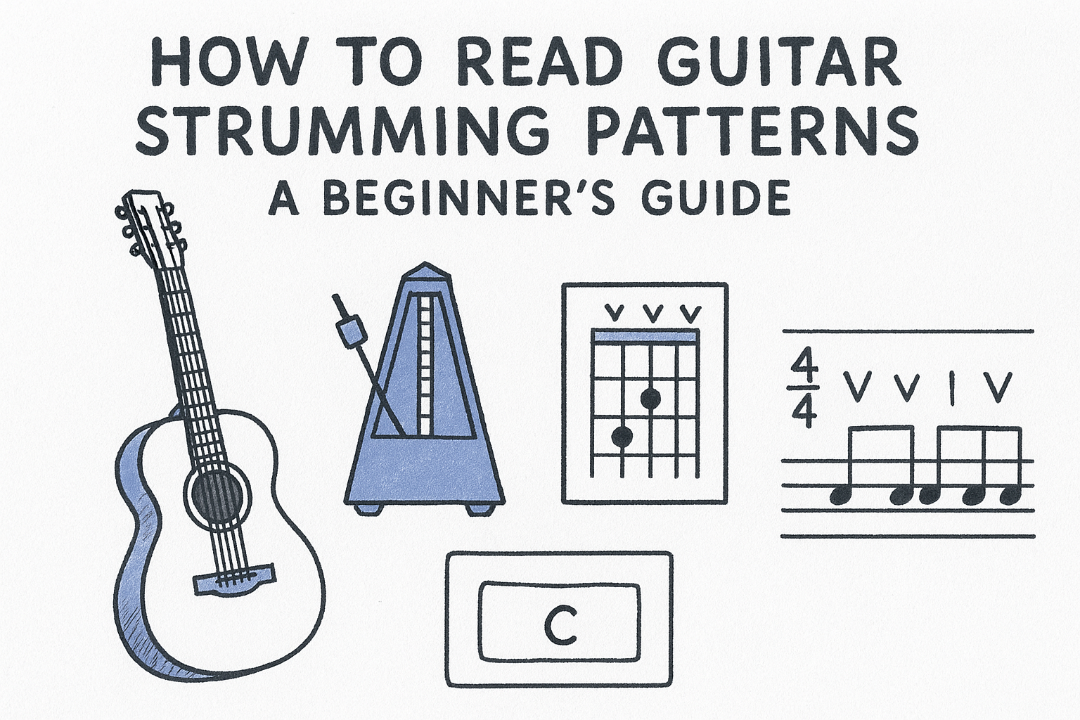 How to Read Guitar Strumming Patterns: A Beginner's Guide