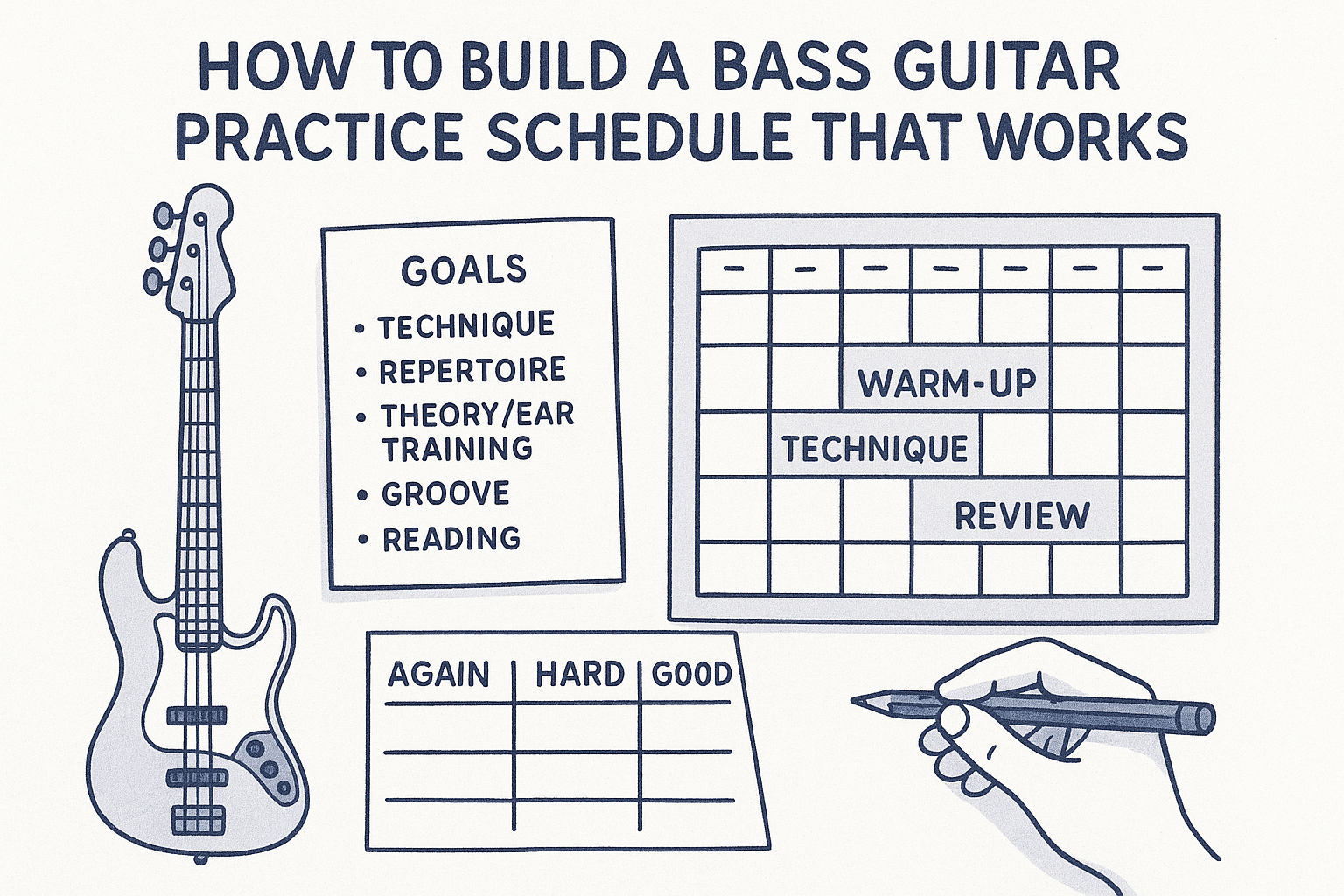How to Build a Bass Guitar Practice Schedule That Works
