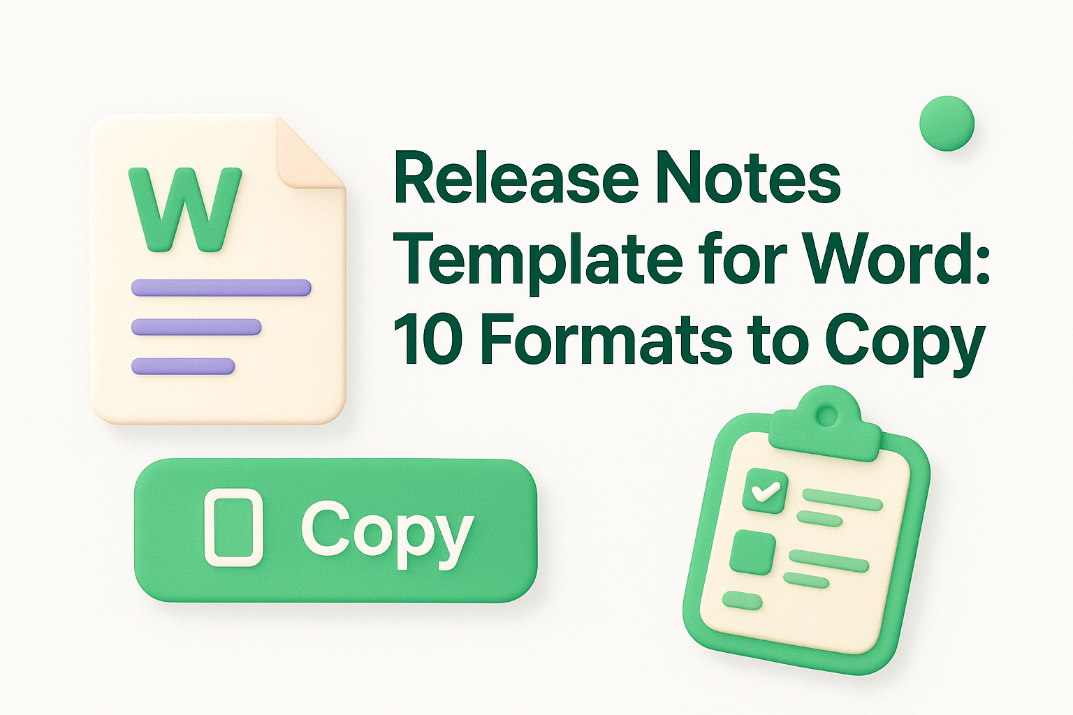 Release Notes Template for Word: 10 Formats to Copy