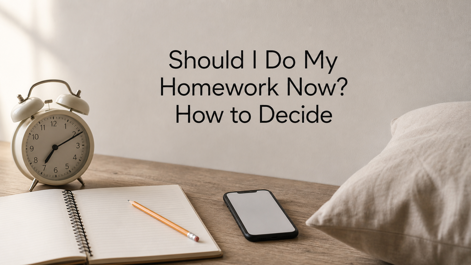 Should I Do My Homework Now? How to Decide