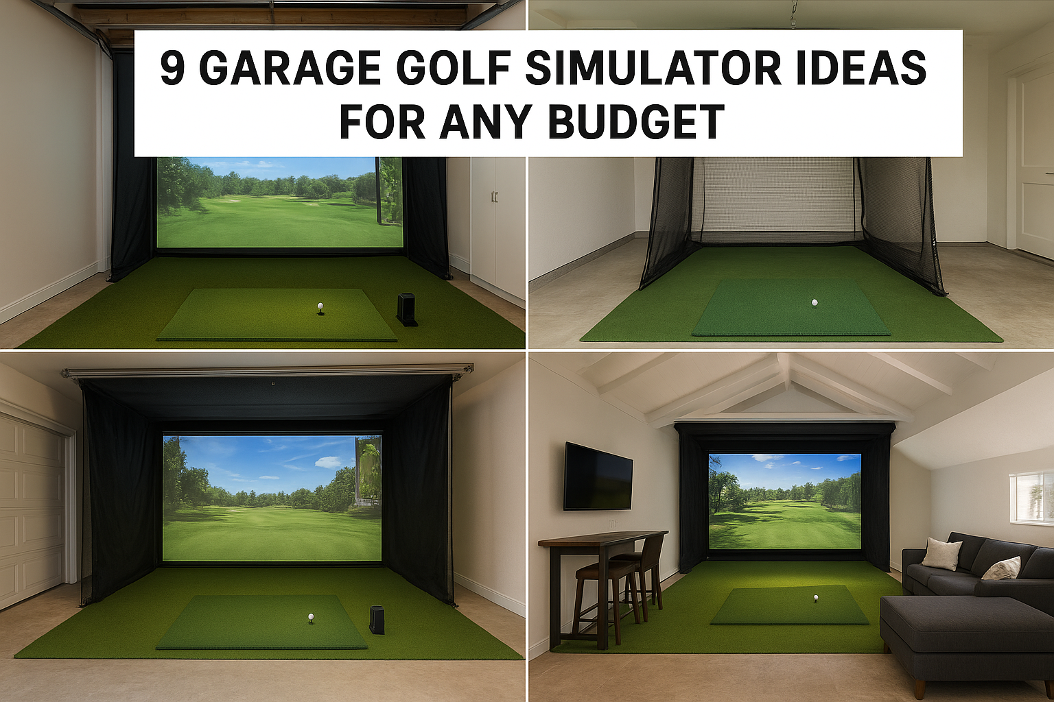 9 Garage Golf Simulator Ideas for Any Budget