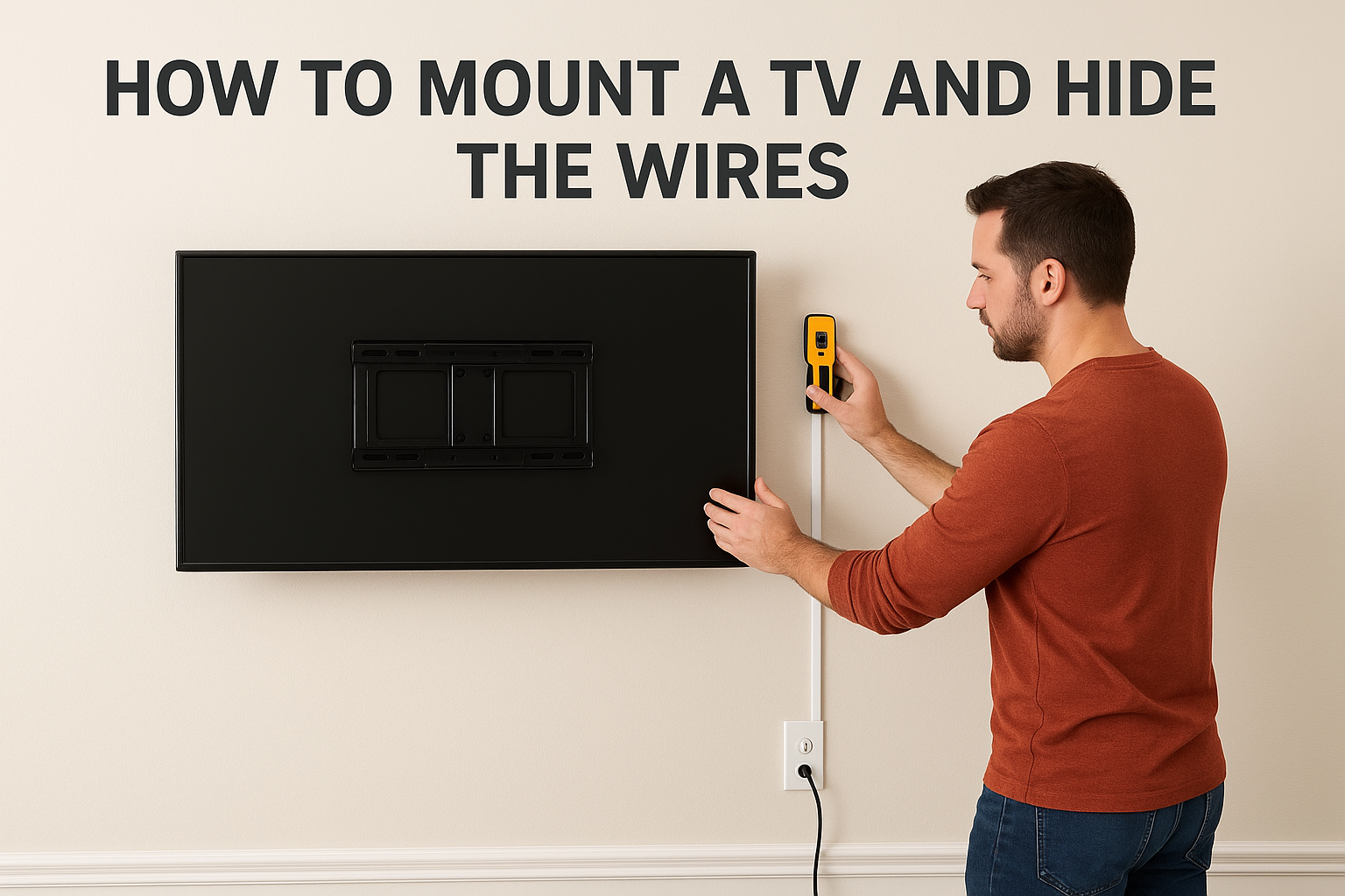 How to Mount a TV and Hide the Wires (In-Wall or No-Cut)