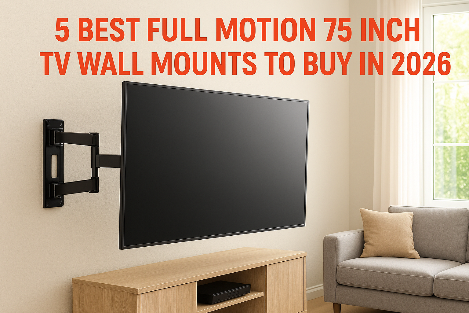 5 Best Full Motion 75 Inch TV Wall Mounts to Buy in 2026