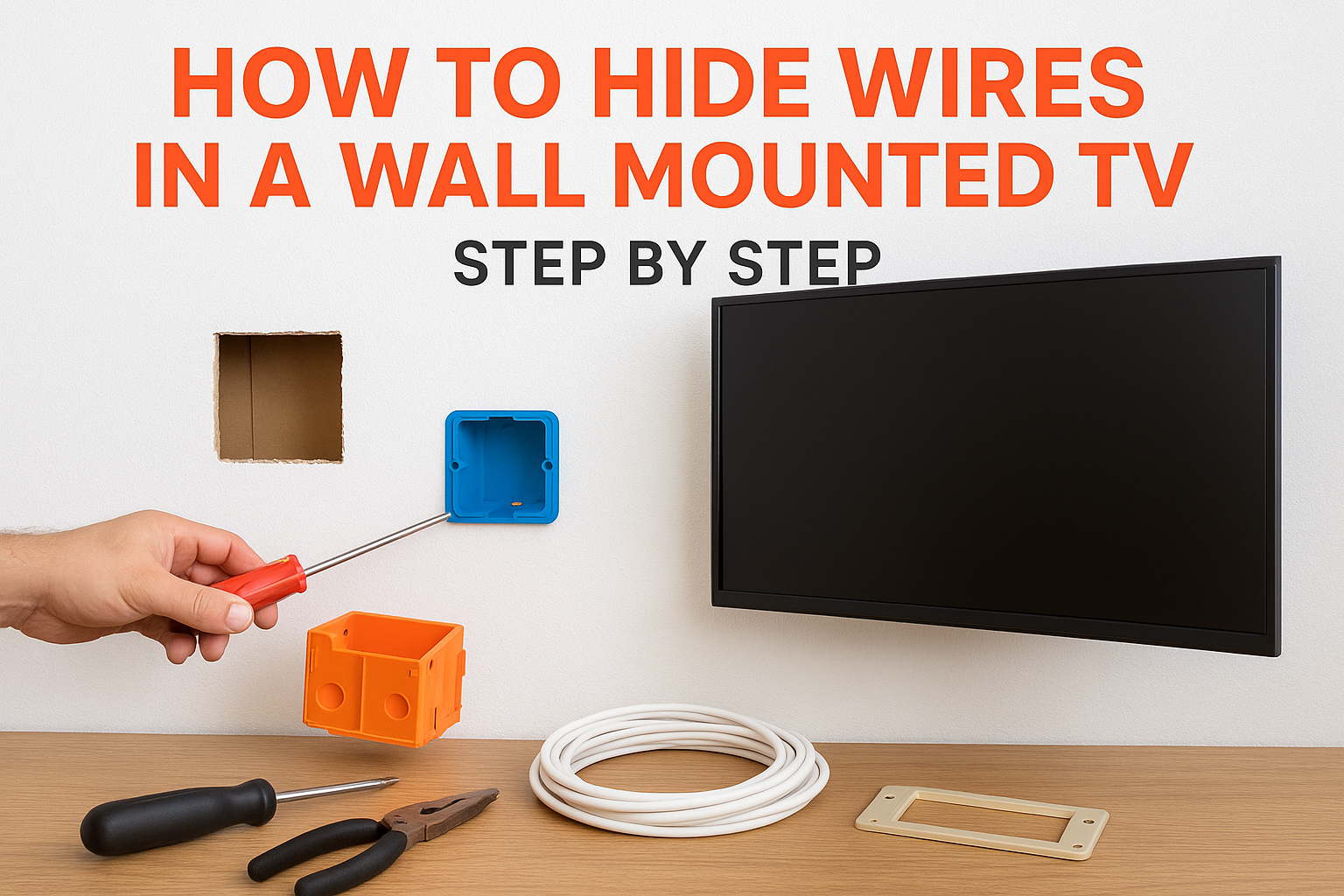 How to Hide Wires in a Wall Mounted TV, Step by Step