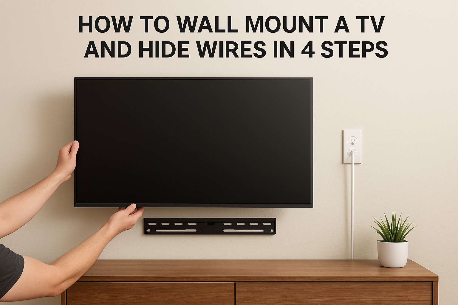 How to Wall Mount a TV and Hide Wires in 4 Steps