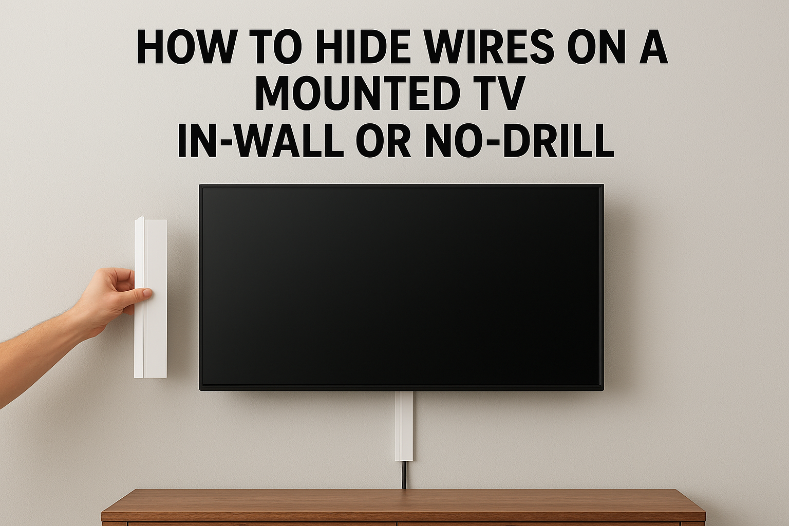 How to Hide Wires on a Mounted TV: In-Wall or No-Drill