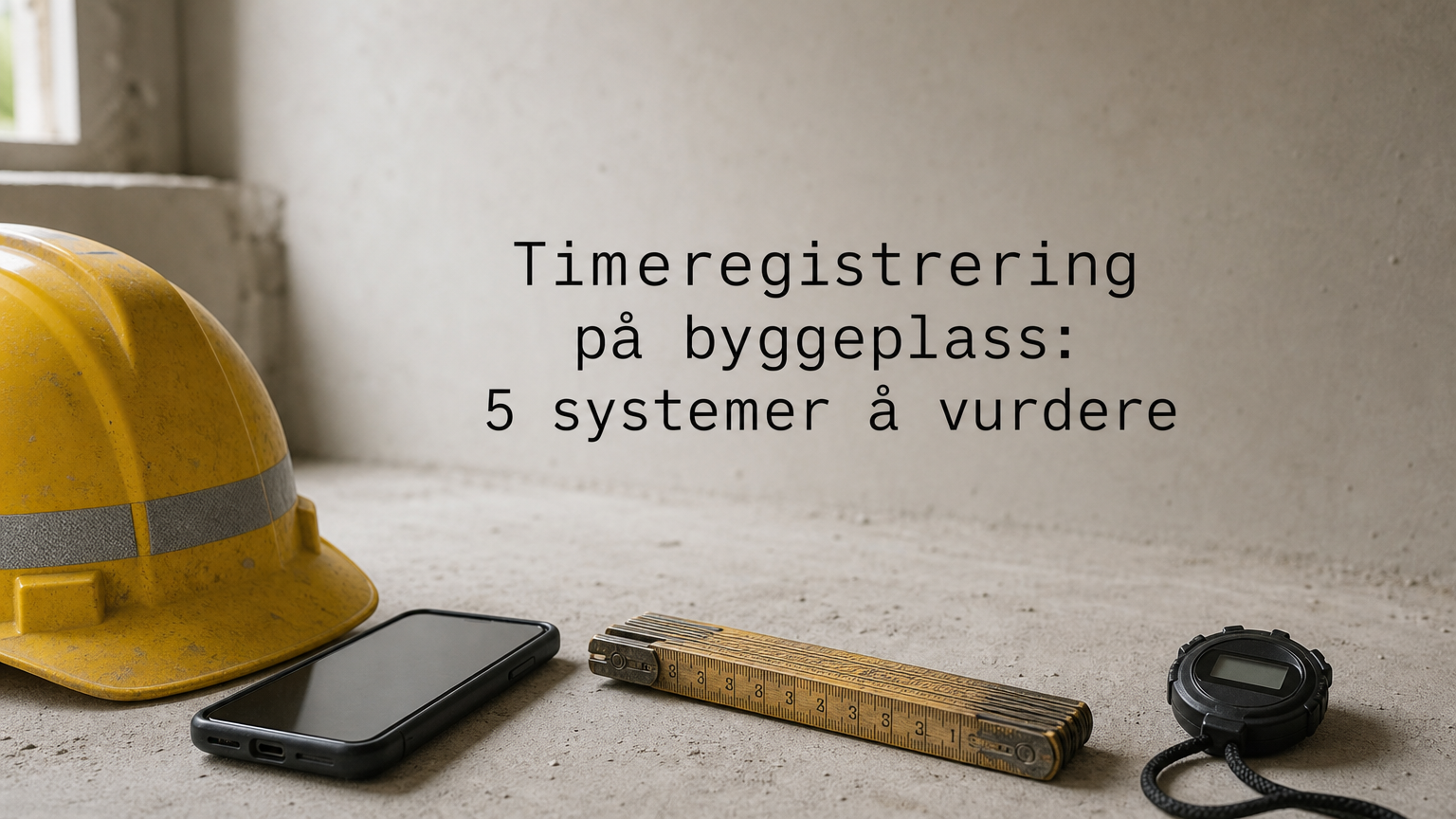 Timeregistrering på byggeplass: 5 systemer å vurdere