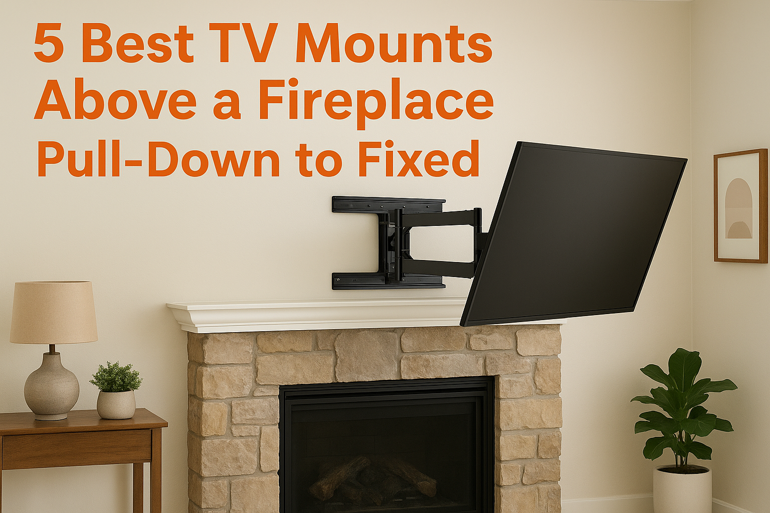 5 Best TV Mounts Above a Fireplace, Pull-Down to Fixed