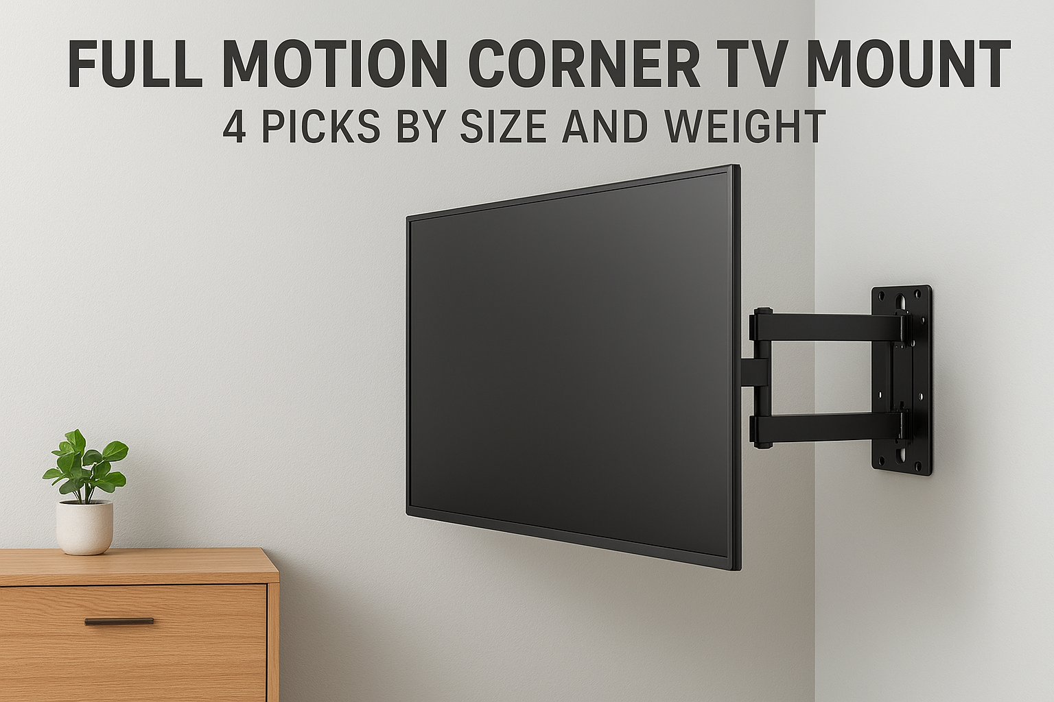 Full Motion Corner TV Mount: 4 Picks by Size and Weight