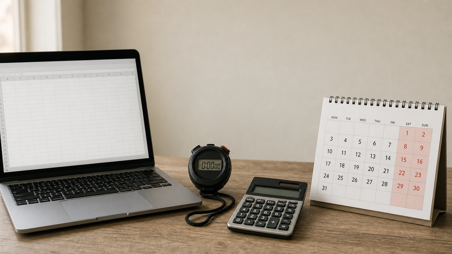 Excel timeregistrering: slik lager du en gratis timeliste