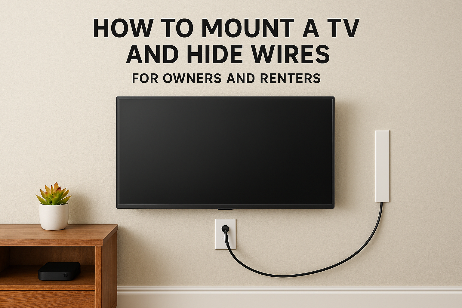 How to Mount a TV and Hide Wires for Owners and Renters