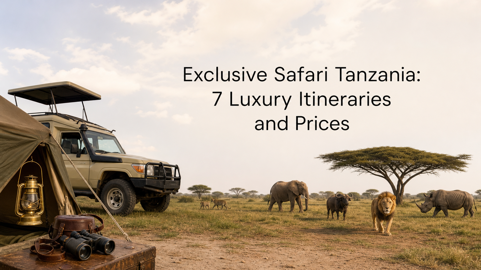Exclusive Safari Tanzania: 7 Luxury Itineraries and Prices