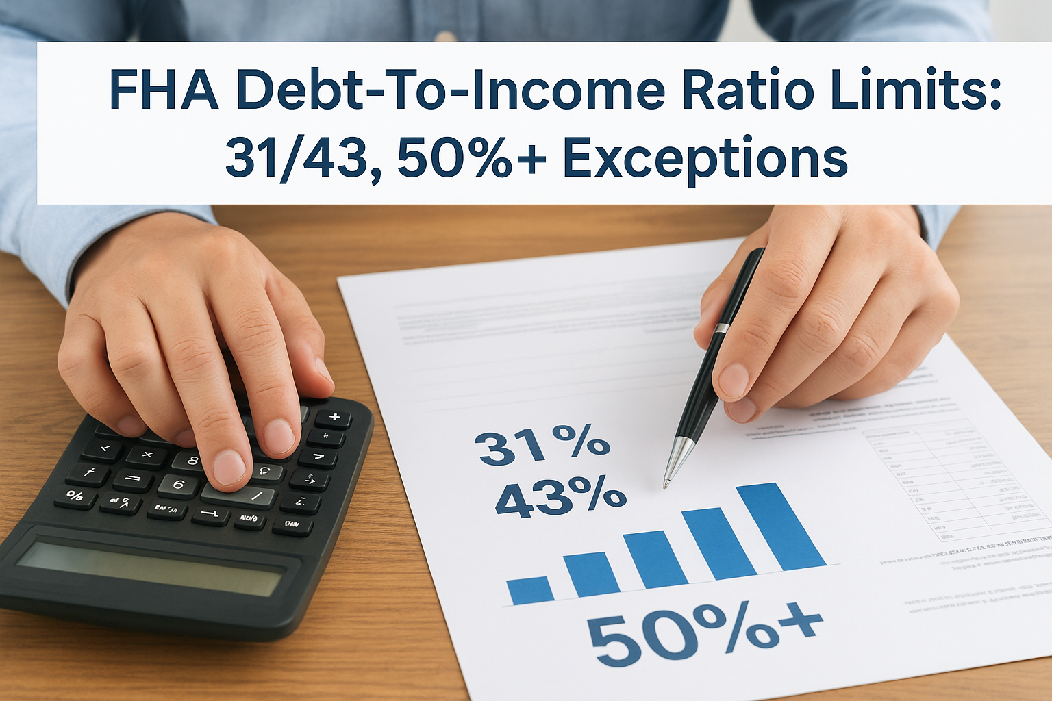 FHA Debt-To-Income Ratio Limits: 31/43, 50%+ Exceptions