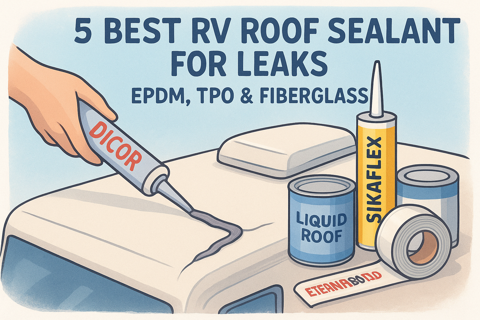 5 Best RV Roof Sealant For Leaks: EPDM, TPO & Fiberglass