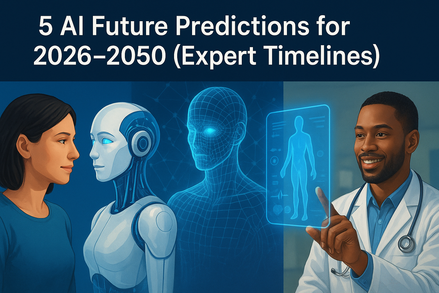 5 AI Future Predictions for 2026–2050 (Expert Timelines)