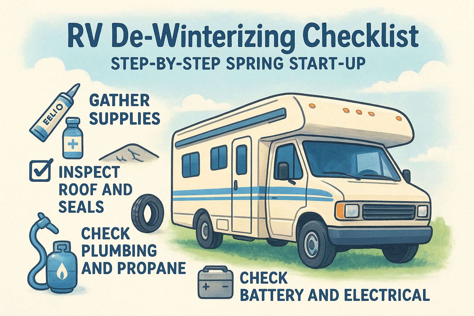 Winterize Rv Checklist Template RV De-Winterizing Checklist: Step-By-Step Spring Start-Up