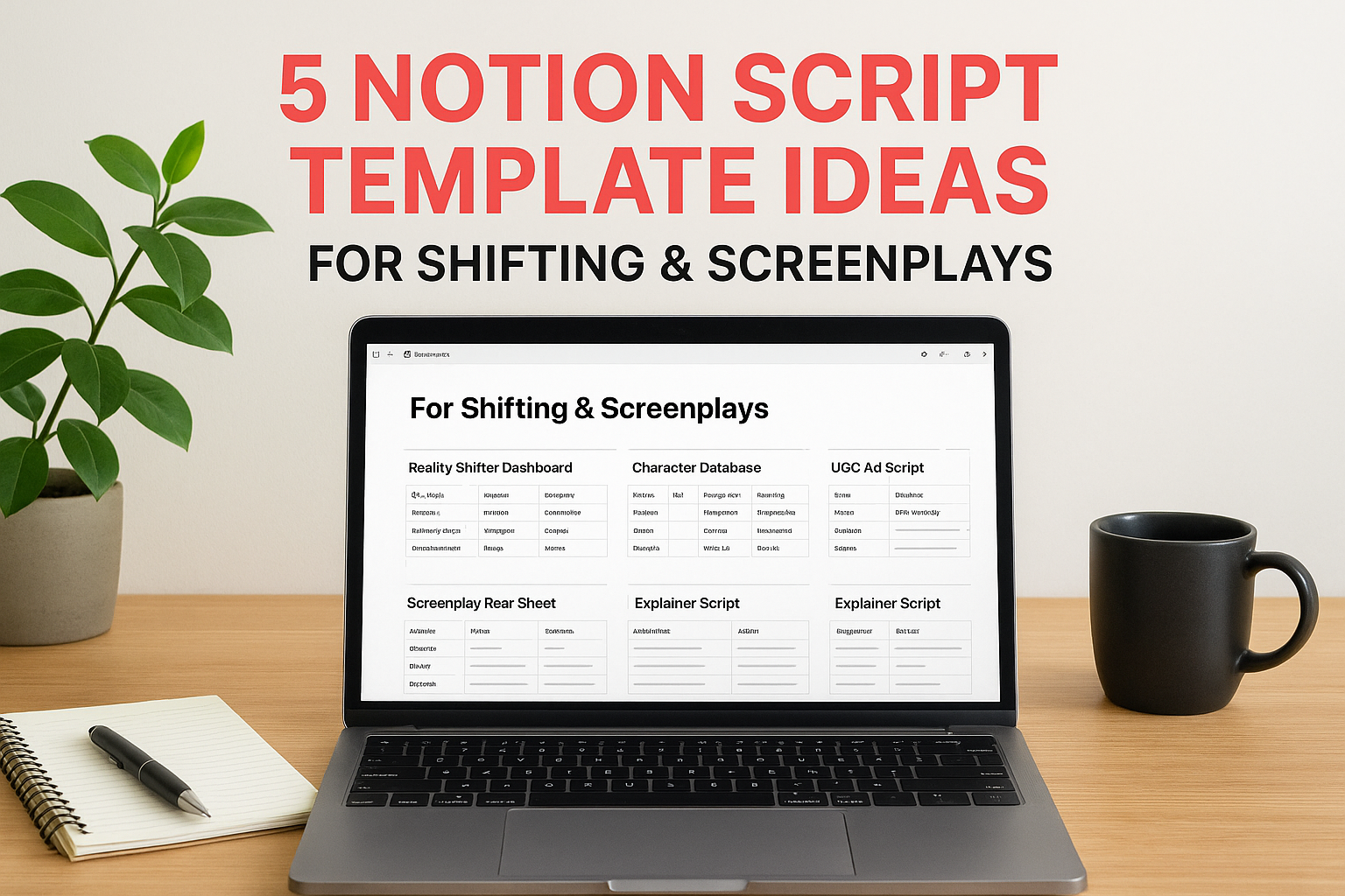 5 Notion Script Template Ideas for Shifting & Screenplays